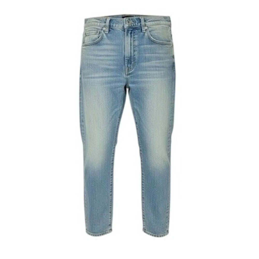 Edwin Elin Crop Mid Rise Straight‎ Blue Jeans 25 Denim NWT Quiet Luxury Caymen